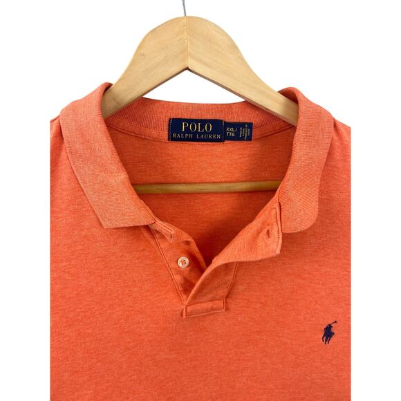Polo Ralph Lauren Men’s XXL Orange Heather Polo Shirt Classic Fit Pony Logo - Picture 3 of 8